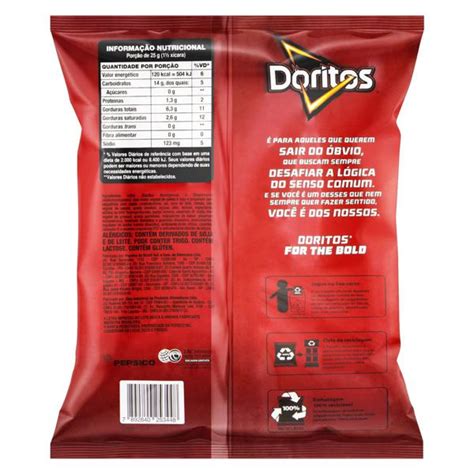 Salgadinho De Milho Queijo Nacho Doritos Pacote 167g Mercado Brumais