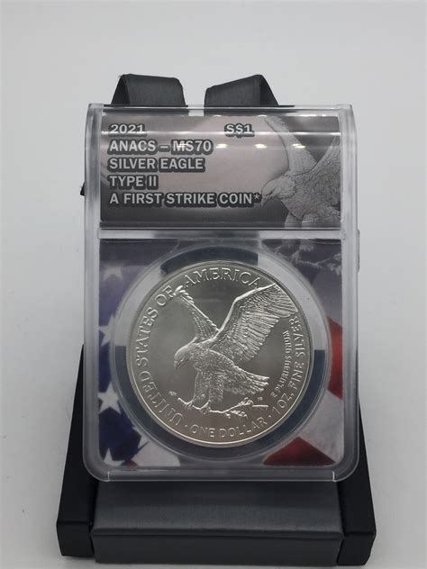 2021 Silver Eagle Type II A First Strike Coin ANACS MS70 1 Ounce 999