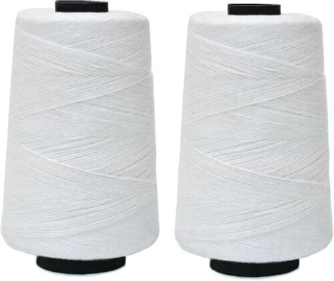 White Plain Polyester Sewing Thread For Smooth And Stitching At Best