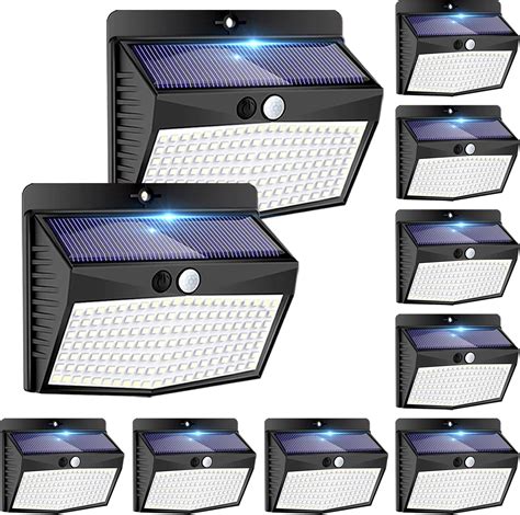 REENEO Solar Lights Outdoor Waterproof 2 Packs 100Led 3 Modes Security