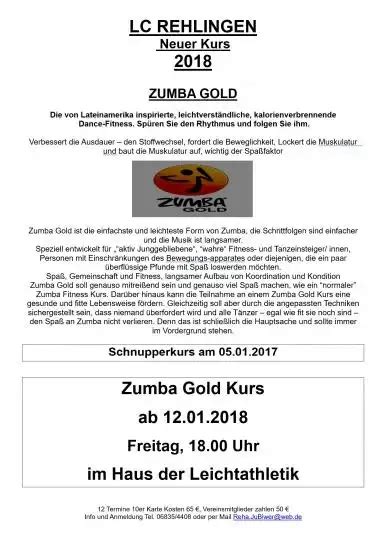 Neuer Kurs 2018 ZUMBA GOLD