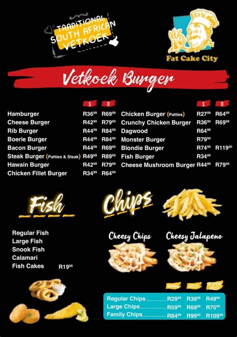 Fat Cake City Menu With Updated Prices In South Africa 2024 Menu Za