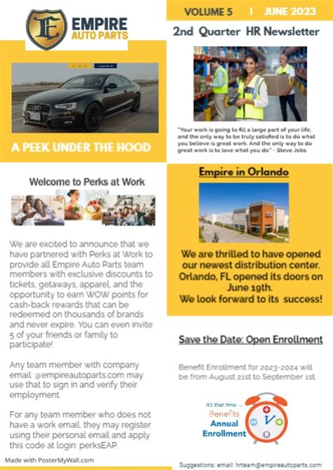 Copy Of Yellow Custom Newsletter Page Template 2 Postermywall