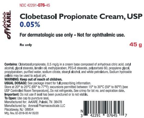 Clobetasol Cream Fda Prescribing Information Side Effects And Uses