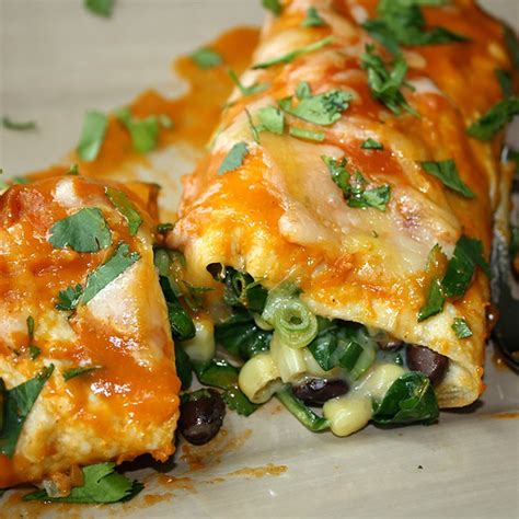 Black Bean Spinach Enchiladas Vegan The Garden Grazer