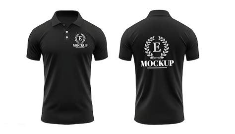 Psd D Polo Preto Camiseta Isolada Maquete Edit Vel Psd Premium