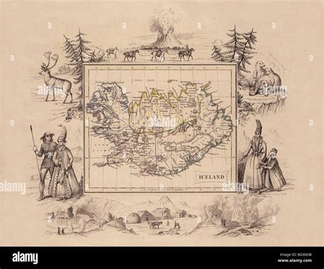 Mapa vintage de islandia fotografías e imágenes de alta resolución Alamy