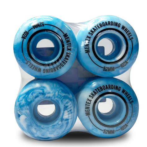 Rodas Para Skate Mentex 52mm Dureza 102A Blue Importada Virtual Skate