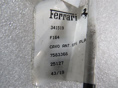 Ferrari Portofino Antenna Wire Harness Used P N 341519