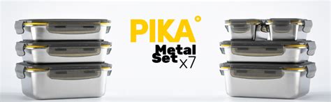 PIKA Set Di Contenitori Alimentari In Acciaio Inox Ermetico