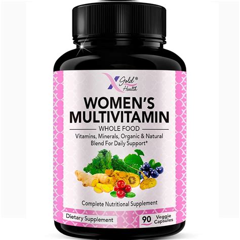 Vegan Womens Daily Multivitamin With Organic Wholefood Based Natural