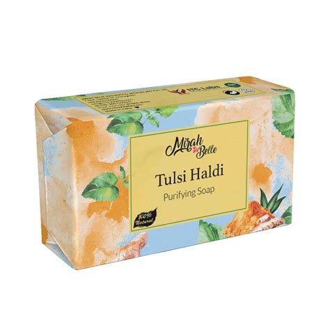 Mirah Belle Organic Tulsi Haldi Purifying Soap Bar 125g