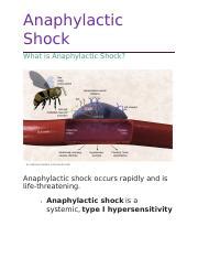 Understanding Anaphylactic Shock: Causes, Symptoms, and | Course Hero