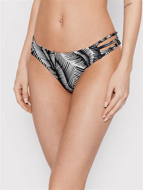 Volcom Dół od bikini Stay Or Leaf Cheeky O2112203 Czarny Modivo pl