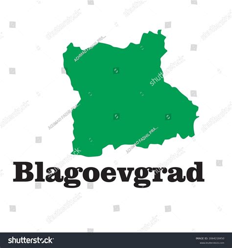 Blagoevgrad Map On White Background Stock Vector (Royalty Free ...