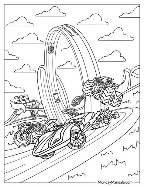 26 Hot Wheels Coloring Pages Free PDF Printables Cars Coloring Pages Coloring Pages Easy