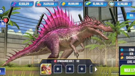 Spinosaurus Gen 2 Level 40 Jurassic World The Game Youtube