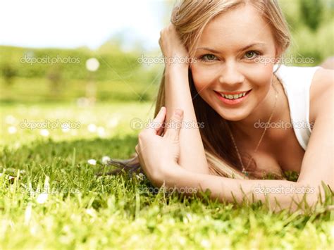 Girl In A Grass Medium Format Image — Stock Photo © Mihhailov 22513989