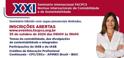 Xxi Semin Rio Internacional Facpcs Ser Realizado No Dia De Outubro