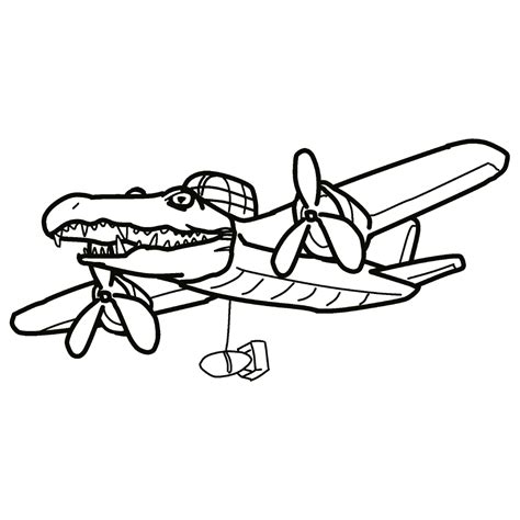 Imprimir Bombardino Crocodilo para Colorir
