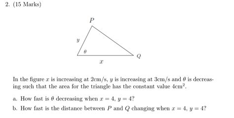 Solved 2 15 Marks Р Y 0 T In The Figure X Is Increasing