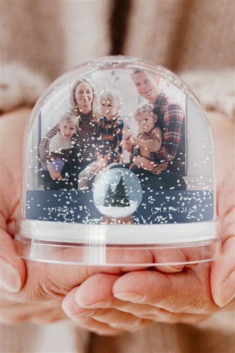 Personalized Photo Snow Globe Christmas Gift for Family Snow - Etsy