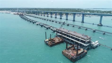 'New Pamban bridge construction in full swing' - News Today | First ...