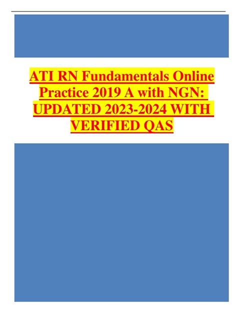 Ati Rn Fundamentals Online Practice A With Ngn Ati Rn