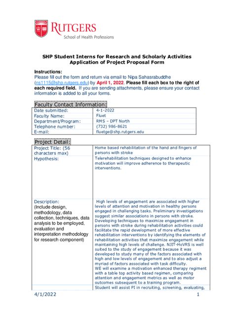 Fillable Online Shp Rutgers Shp Project Worker Fax Email Print Pdffiller