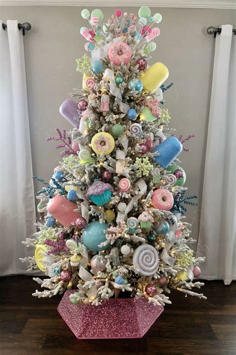 Candyland Christmas Tree with Flocked Design