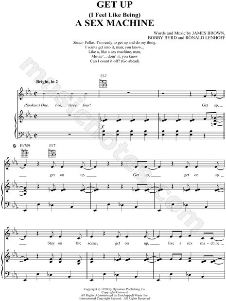 James Brown Get Up I Feel Like Being A Sex Machine Sheet Music In Eb Major Download