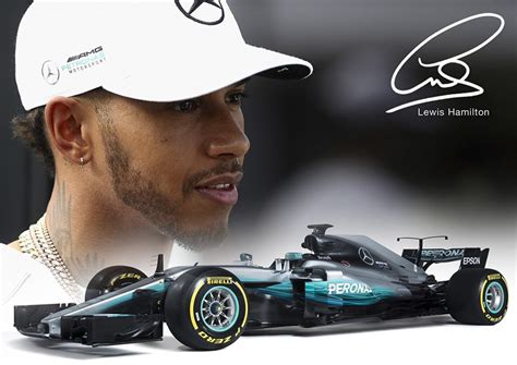 Lewis Hamilton Poster 2017 59 Signed Copy Formula 1 Merchandise