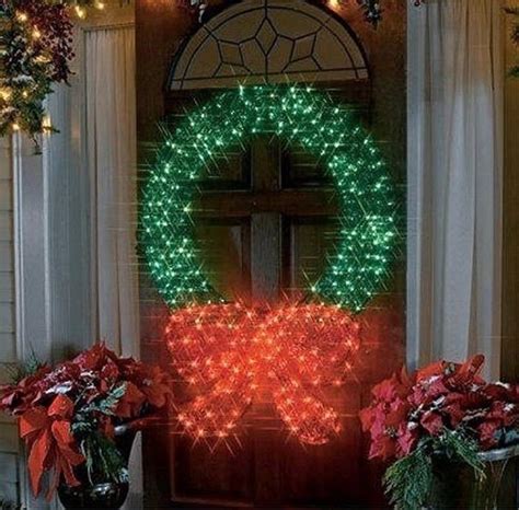 Large Outdoor Lighted Wreaths Illuminating Your Home Outdoor