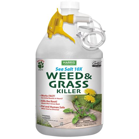 Harris Sea Salt 10x Weed And Grass Weed And Vegetation Killers Rtu Liquid 128 Oz Mfr Seaweed