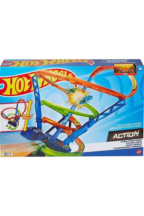 Hot Wheels Aksiyon Dolu Spiral Arp Ma Motorlu Uzun Yar Seti