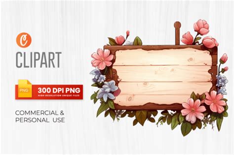 Valentine Floral Wooden Sign Clipart Graphic By Graftify · Creative Fabrica