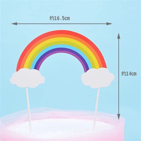 Jual Cmr Cake Topper Rainbow Pelangi Decor Birthday Party Hiasan Kue