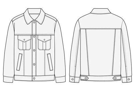 Denim Technical Drawing Vector Images Over 3 000