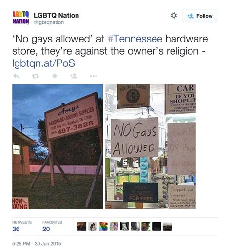 No Gays Allowed In This East Tennessee Hardware Store Boing Boing