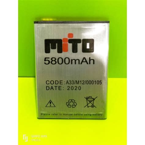 Jual Baterai Battery Batrai Mito 105 Mito A33 M12 000105 Shopee