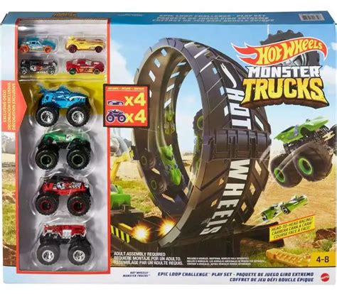 Hot Wheels Monster Trucks Epic Loop Challenge Exclusive 164 Play Set Exclusive Deco Damaged