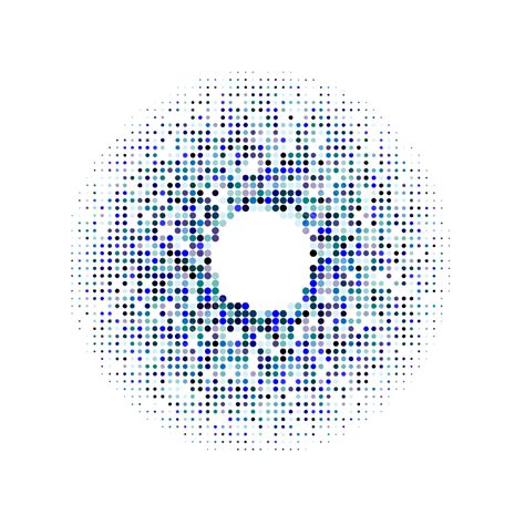 Halftone Circle Pattern Vector Hd Images Blue Circle Halftone Design