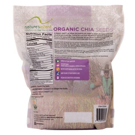 Nutiva Organic Chia Seeds 48 Oz Costco Food Database