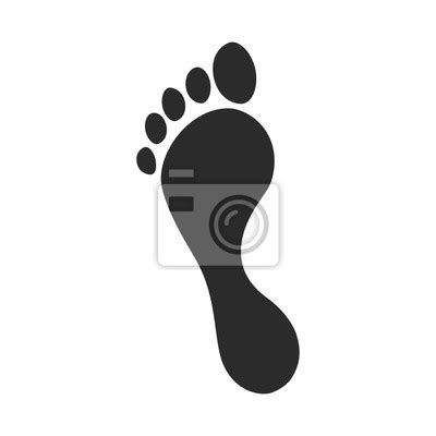 Trace Of Human Foot Footprint Path Footprints Silhouette Sign Wall