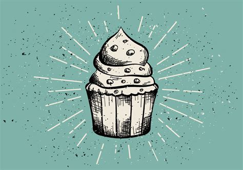 Vintage Hand Drawn Muffin Background 132131 Vector Art At Vecteezy