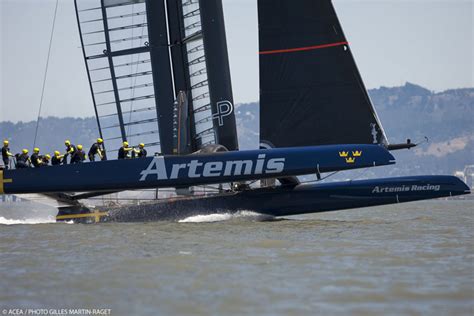 Americas Cup 2013 Artemis Racing First Sail Of Second Ac72 Catamaran