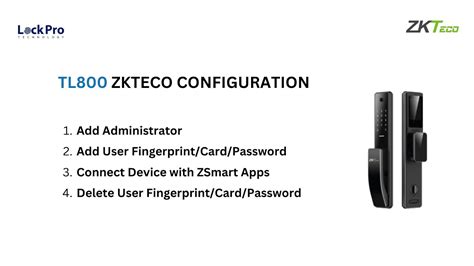 Zkteco Tl Smart Door Lock Configuration Youtube