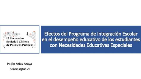 Efectos Del Programa De Integracin Escolar En El