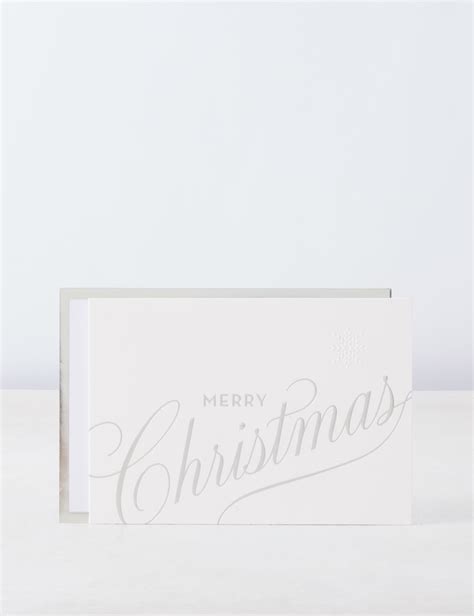 Luxury Text Charity Christmas Cards 16 Card 2 Pack Set Mands