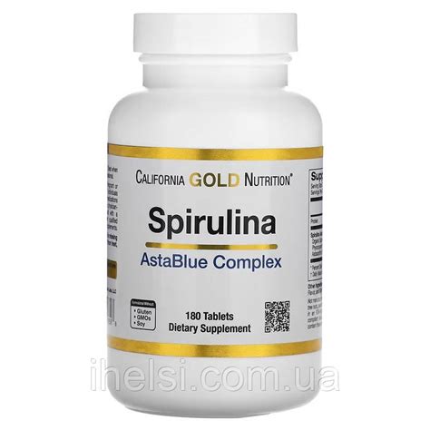 California Gold Nutrition, Spirulina AstaBlue, 180 таблеток, цена 570 ...